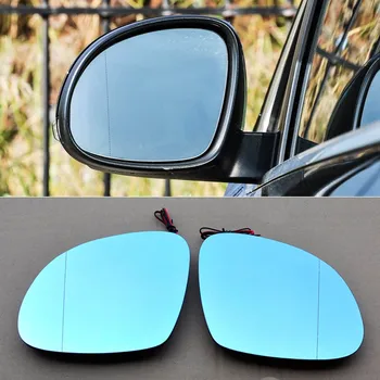 Ipoboo 2gab Jaunas Elektriski Apsildāmi w/Pagrieziena Signāla Sānu Skata Spoguļi Zilās Brilles Volkswagen Sharan