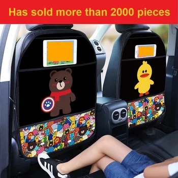 2022 1GB Auto Sēdeklīti Aizmugurējā Vāciņa Aizsargs Bērniem Karikatūra Automašīnu Anti-Kick Mat ar Maisu Ūdensizturīgs Automašīnas Sēdekļa Muguras Aizsargs