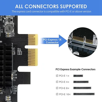 SATA PCIe Karte, 4 Porti,6 gb / s SATA 3.0 PCIe Karti,PCIe SATA Kontrolieris Paplašināšanas Kartes,Atbalsta SSD/HDD Cietais Disks