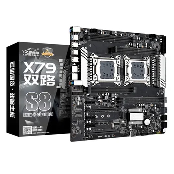 2022 JAUNU JINGSHA E-ATX Mainboard X79 Dual cpu Mātesplates 8-channel DDR3 Piekrauts M. 2 Spēļu mātesplati par LGA2011 PROCESORU un 256 gb