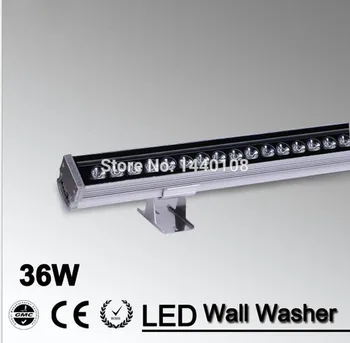 10pcs/daudz 36W DMX512 RGB LED Wall Washer ac85-265v Āra Prožektori, LED Prožektors IP65 Waterproof un dmx 512 kontrolieris