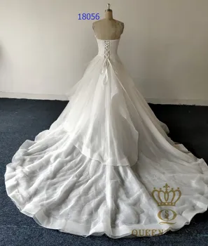 Organza-Line vintage Laulības kleita Kāzu Kleitas