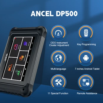 Ancel DP500 Instrumentu Kopu Regulēšanas Instrumentus, Auto Atslēgu Programmēšana Skeneris EEPROM Lasīt Inžektora Kodēšanas OBD2 Auto Diagnostikas
