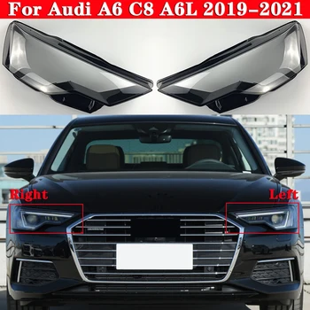 Auto Priekšējo Lukturu Vāks Audi A6 C8 A6L 2019-2021 Abažūrs Abažūrs Lampcover Galvas Lampas gaismas vāks stikla Objektīva Korpusa Vāciņi