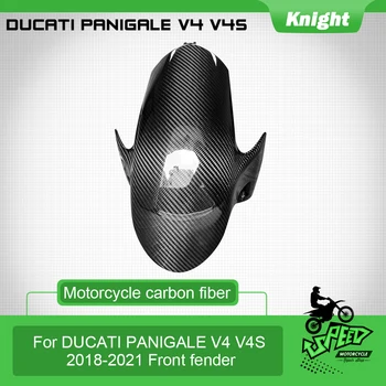 Motocikla priekšējā mudguard pilna oglekļa šķiedras 3K priekšējo riepu mudguard par Ducati Panigale v4 V4 / S Streetfight V4 2018-2021