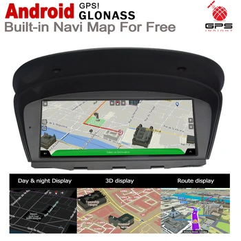 IPS Android 7.0 LĪDZ Auto Multimediju Atskaņotājs, GPS Navigācija BMW 5 E60 E61, 2008~2012 CIC Oriģinālu Stilu HD Ekrāns 2GB+16GB WIFI