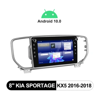 8 Collu Android 10.0 Sistēma Bluetooth 5.1 GPS Naviagtion Carplay Auto Radio Stereo 4 GB RAM, 64 GB ROM Par Kia Sportage KX5 2016-2018