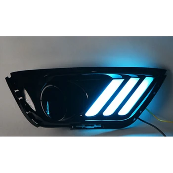 2gab Automašīnas Priekšējās LED Dienas Gaitas Miglas lukturi Jeep Compass 2017 2018 2019 Pagrieziena Signāla Gaismu Ūdensizturīgs Lukturu 3Colors