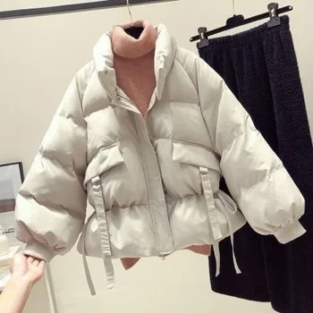 Kokvilnas polsterētām drēbes ins īso kokvilnas polsterēta jaka ziemas drēbes ir 2021. jaunu korejiešu zaudēt studentu ziemas mētelis silts kokvilnas