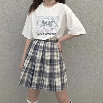 2022 studentu īsām piedurknēm T-krekls sieviešu punk vasaras Japāna koledžas stila goth tumši salds, mīksts meitene zaudēt balts t-veida, gruntējums, topi