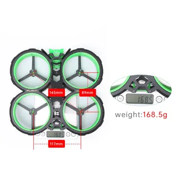 IFlight GreenHornet V2 3Inch 145mm Oglekļa Šķiedras FPV Cinewhoop Rāmis Komplekti, kas paredzēti RC FPV Sacīkšu Freestyle 4S 6S Drones