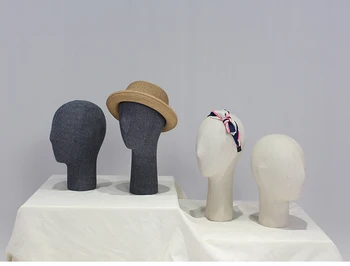 Anotācija Sejas Modeli Kaņepju Auduma Galvas Parūka Statīvu Galvas Modeli, Cepure, Brilles, Manekena Galva