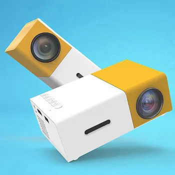 Projektors Mini Projektors portatīvais Teātra Mājas Biroja HD 1080P Dzeltena