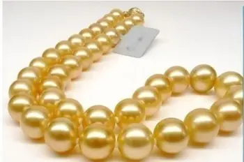 10mm Zelta Dabas South Sea shell Pearl Lielas Pērles Kaklarota -rotaslietas