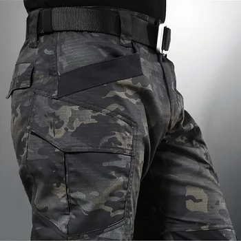 Vīrieši Taktiskā Militārā Kravas Bikses, Āra Strādā, Medību Pārgājieni Bikses Multi-Kabatas Vīriešu Ikdienas Maskēties Jogger Bikses