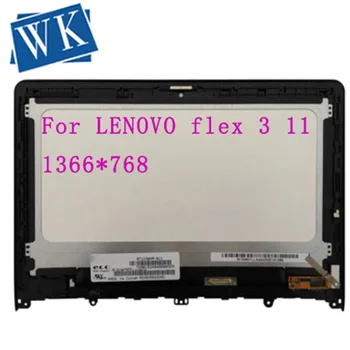 Oriģināls ar slīpā mala Flex 3-11 LCD Touch Screen Panelis Montāža Nomaiņa Lenovo Flex 3 1120 80LX0026US 80LX002GUS