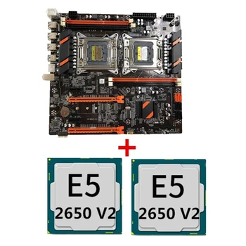 X99 Mātesplati LGA 2011-3 Atbalsta Dual CPU 4XDDR3 Atbalsta 128G Atmiņas par LGA 2011-3 Xeon E5 Series+2X E5 2650 V2 Uzvalks
