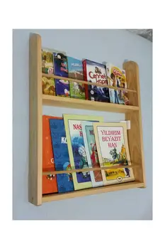 Montessori Grāmatu plaukts 2 Slāni Dabas 60x50 cm