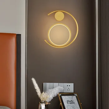 Smart tālvadības modes guļamistabas lampas modernās vienkārši dzīvojamā istabā sienas fona gaismas multiplikācijas filmu radošo koridora apdare