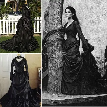 Pasūtījuma!Pārdošanā R-074 ar 19. gadsimta Viktorijas Gothic Lolita/pilsoņu Karu, Dienvidu Belle Bumbu Halloween kleitas Sz MUMS 6-26 XS-6XL