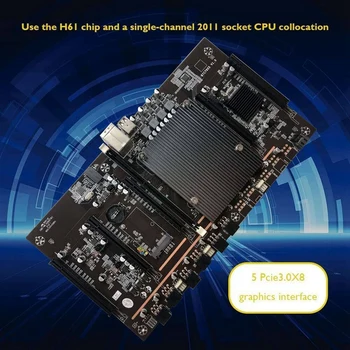 H61 X79 BTC Miner Mātesplati ar E5 2620 V2 CPU+24Pins Strāvas Savienotājs Atbalsta 3060 3070 3080 GPU, lai BTC Miner Ieguves