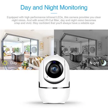 HD 1080P WiFi IP Tuya Novērošanas Kamera Auto Izsekošana Smart Home Security Iekštelpu Nakts Redzamības divvirzienu Audio Bērnu Pet Monitors