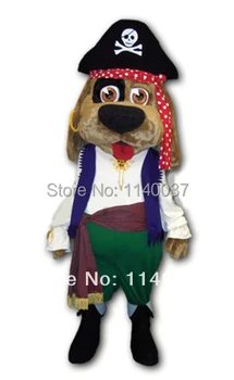 Talismans Karstā Pārdošanas Deluxe Pirātu Suns Talismans Kostīmu Pieaugušo Izmērs Halloween Cosply Karnevāla Kostīms Pirātu Mascotte Apģērbs, Tērps