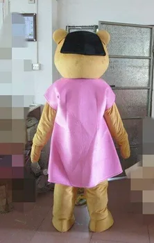 Dzeltena Teddy Bear Pink Talismans Kostīms, Uzvalks Puse Spēli Kleita Augstas Kvalitātes Karikatūra Raksturs Apģērbu Halloween Ziemassvētki Pieaugušo Fursuit