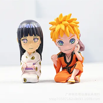 Jauns anime Naruto Shippuuden Kakashi Sasuke rīcības humanoīdu rotaļlietu modeļu lelle rotas bērnu dāvanu kolekcija 9CM 8pcs komplekts