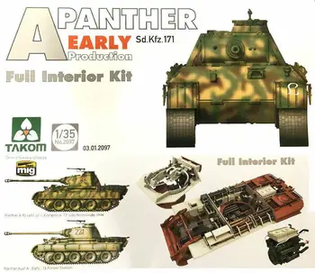 Takom 1/35 2097 Panther A Sākumā Ražošanu ar Interjera