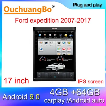 Ouchuangbo radio, gps, stereo 17 collu Ford expedition 2007-2017 Android 9.0 multimedia media IPS ekrānu 1920*1080