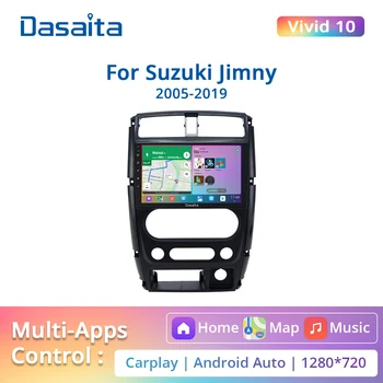 Dasaita Vivd Par Suzuki Jimny 2007-Auto Stereo Android Carplay Android Auto Multivides Video, GPS Navigācijas 1280*720 4G 64G