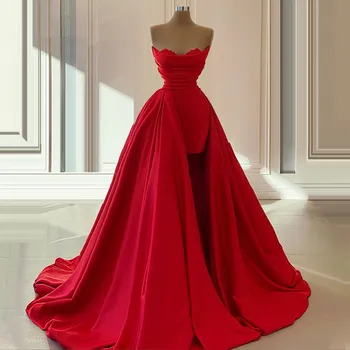 Elegants Dubaija Oficiālas Personas Valkāt Garās Drēbes De Saviesīgs Vakars Āfrikas Turku Sarkana Balles Kleita Sievietes Vakarkleita Strapless Ir 2021. Arābu