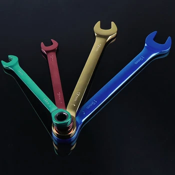 7Pcs Krāsu Sprūdrata Uzgriežņu atslēgas Multi-Funkciju Dual-Mērķis Atvērt Kustamo Uzgriežņu atslēgas, Rokas Darbarīkiem Komplekts 8-19mm