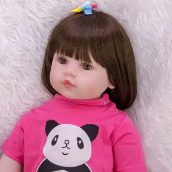Jaukā meitene lelle, rotaļlietas, 24 collu mīksta silikona vinila atdzimis bērnu lelle bebe atdzimis toddler bonecas bērni spēlē māja rotaļlietas