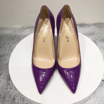Duncis norādīja toe sekla muti 2021. gada pavasarī un vasarā jaunu violeta snake modelis modes super augstpapēžu vienas kurpes sievietēm
