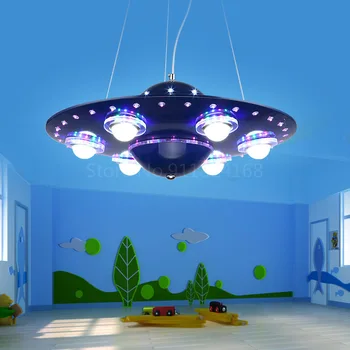 Radošā NLO lustra bērnu guļamistaba personību vienkārši dzīvojamā istabā griestu gaismas, smart tālvadības pults dekoratīvas lampas
