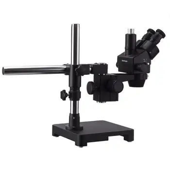 AmScope 3,5 X-90X Black Trinokulara Stereo Tālummaiņas Mikroskopa uz Vienu Roku Boom Stand + 144 LED Ring-gaisma ar 16MP USB3.0 Kameru