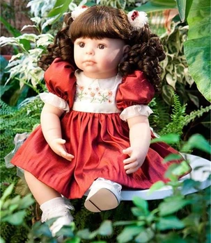 50cm Nekustamā Meitenes Baby Lelle Reāli Mīksta Silikona Jaundzimušo Princesi Lelle Roku darbs Dzīvs Vinila Bebe Atdzimis Lelles Bērniem rotaļu biedrs,