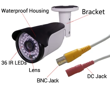 CCDCAM Bezmaksas piegāde 4ch pilns komplekts, CCTV DVR kamera komplekti drošības kameru sistēmas mājas apsardze,