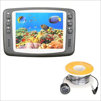 8 LED 600TVL 3.5 collu Krāsu LCD Monitors Zemūdens Ledus Video Zvejas Kameru Sistēmu 15M Kabelis Vizuālo Fish Finder