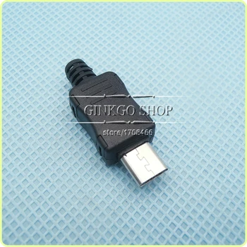 1000sets/daudz 4 1 Tablete PC uzlāde, Micro USB Porti 5 P Male plug Micro USB 5 Pin Uzlādes Kontaktligzda
