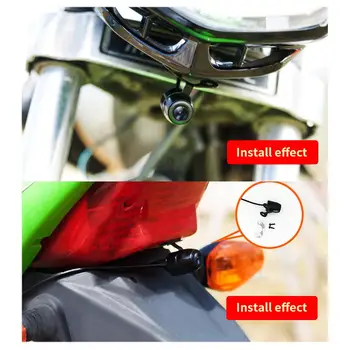 Motociklu DVR HD 1080P Dash Kameru Ieraksti Sānu Atpakaļskata Lēcas Ūdensizturīgu Motociklu Dash Cam Loop Ierakstīšanas Atbalsts TF Karti