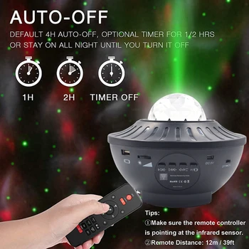 LED Zvaigžņu Projektors Gaismas USB RGBW Skatuves Gaismas Skaņas Aktivizēta BT Mūzikas Nakts Gaisma Ar Tālvadības Kontrolieris Puse Apkārtējās Gaismas