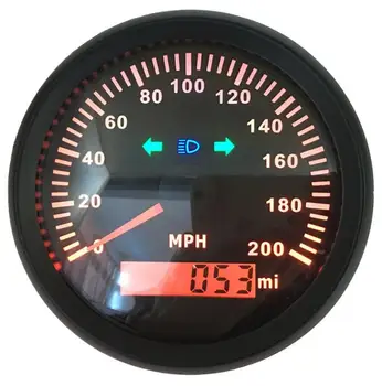1 each 85mm Auto GPS Speedometers Regulēšana 0-200 km / h Jūras Instrumentu Panelis Ātrumu Mileometer Kreiso un Labo Pagriezienu Gaismas Signālu