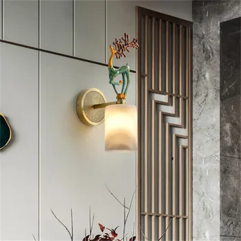 DLMH Misiņa LED Sienas Brā Armatūra Lampas Iekštelpu Mūsdienīga Luksusa Dizaina Gaismas Mājas Koridors