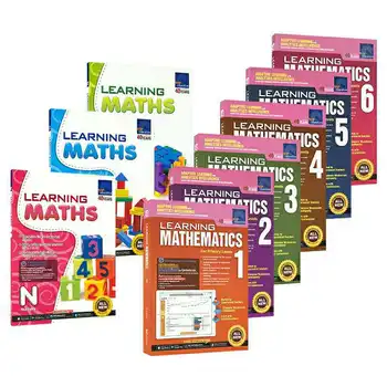 9 Grāmatas/Set SAP Matemātikas Mācību Grāmatu N-K2 Klases 1-6 Bērni Mācās Matemātikas Grāmatas, Singapūra Pamatskolas Matemātikas mācību Grāmata