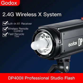 Godox DP400II 400Ws GN65 Profesionālā Studijā Strobe ar iebūvētu Godox 2.4 G Bezvadu X Sistēma Piedāvā Radošās Fotografēšanas