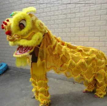 Jaunu Svinēt Festivālu Lauva Deju Apģērbs Ķīnas Lauvu Deju Vilnas Kostīms ir Roku darbs, Skatuves Piederumi Aizjūras Ķīniešu